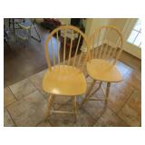 4 matching swivel bar chairs