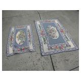2 savannah petit point wool pile rugs
