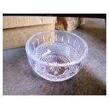 waterford crytal glass bowl & candleholders