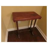 antique table w/barley twist legs