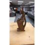 Carved wood kangaroo wine bottle holder