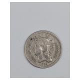 United States 1865 Three Cent Nickel