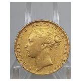 1876 British Gold Sovereign 5.09 dwt
