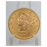 1901 Ten dollar Liberty Gold