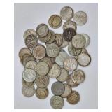 Fifty Mixed Date Silver Dimes($5 Face)