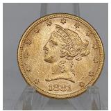 1881 Ten Dollar Liberty Gold