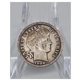 1908 Barber Dime