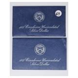 United States Two 1973 Eisenhower Silver Dollar(Un