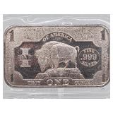 One Ounce, .999 Fine Silver Bar