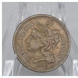 United States 1866 Three Cent Nickel