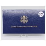 United States  Gold  $6 1987 Two Piece Constitutio
