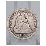 United States 1857 Seated Liberty Quarter