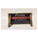 Vintage Peters High Velocity 35 Remington 200gr