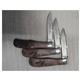 3x Sequential Remington R1100 Folding Knives,