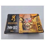 7mm-08 REM 144 Grain Browning BXR Rounds(1 box,