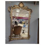 Ornate Gold Tone Wall Mirror