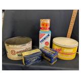 Six Vintage Advertising Tins Including Marshmallow