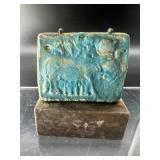 Egyptian Faience Votive or Pectoral Plaque