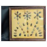 48 framed Native American bird points