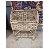 Woven Rattan Magazine Stand