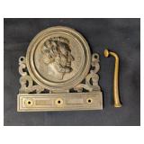 Brass Abraham Lincoln wall plaque