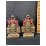 cast iron Dutch girl bookends