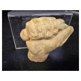 Egyptian Carved Fragment: Hand Holding an Offering