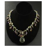 14K Fancy Gemstone Necklace