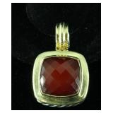 David Yurman Carnelian Pendant/Enhancer