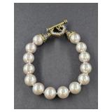 Heid Daus Faux Pearl & Crystal Bracelet