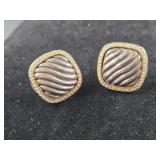 David Yurman Thoroughbred Cable Earrings