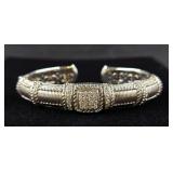 Judith Ripka Hinged Cuff Bracelet