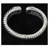 Robert Manse "Bali" Sterling 18K White Topaz Hinge