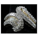 14K Diamond Interlocking Loop Ring