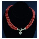 Judith Ripka 18K Coral & Diamond Necklace