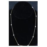 14K Diamond Station Necklace