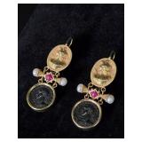 Tagliamonte Cameo Style Earrings