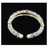 Heidi Daus Faux Pearl & Crystal Bracelet