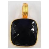 Dina Mackney Designs Sterling Gold Tone Black Onyx
