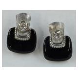 Judith Ripak Sterling Black Onyx & Cubic Zirconia