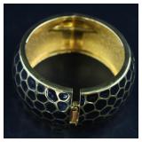 Joan Rivers Gold Tone Enamel Cuff Bracelet