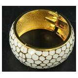Joan Rivers Gold Tone Enamel Cuff Bracelet