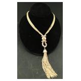 Joan Rivers Gold Tone Tassel Necklace