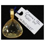 Dina Mackney Designs Sterling Gold Tone Citrine Pe