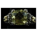 Barbara Bixby Sterling 18K Lemon Quartz Ring