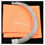 John Hardy Sterling 18K Diamond Clasp Bracelet