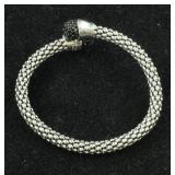 Michael Dawkins Steling Black Spinel Bracelet