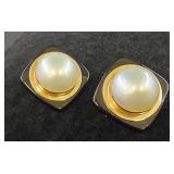 14K Mabe Pearl Earrings