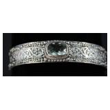 Sarda Sterling Prasiolite Cuff Bracelet