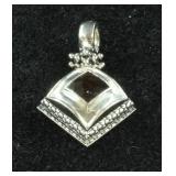 Michael Dakwins Sterling Smoky Quartz Pendant/Enha